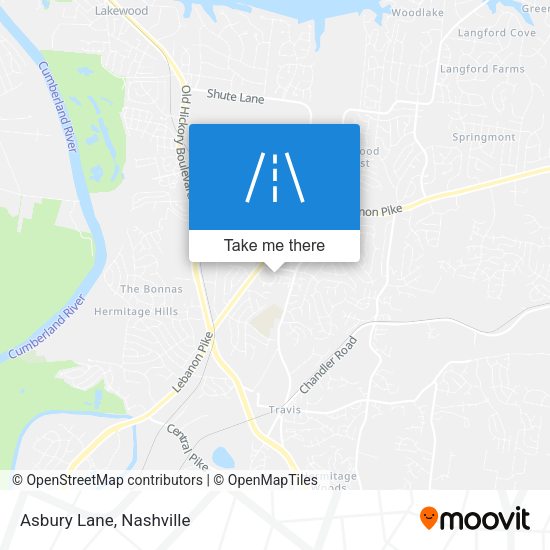 Mapa de Asbury Lane