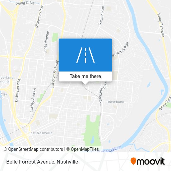Belle Forrest Avenue map