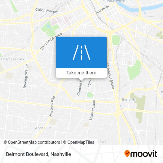 Belmont Boulevard map