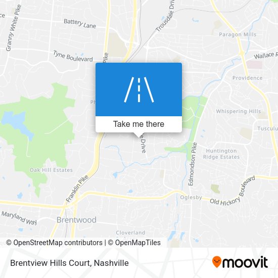 Mapa de Brentview Hills Court