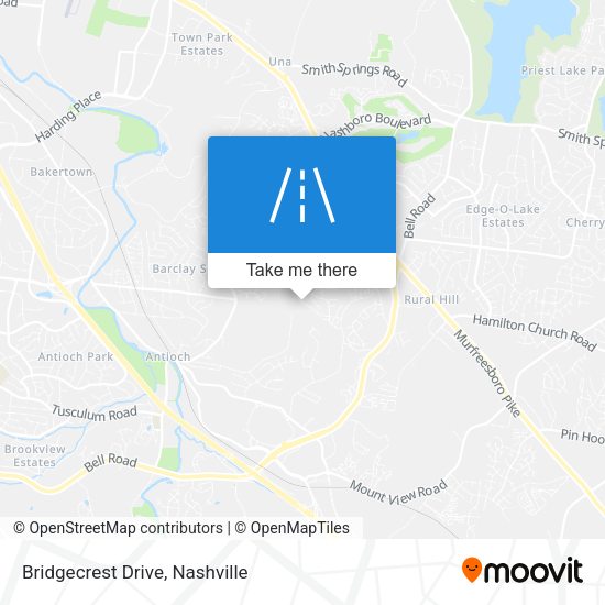 Mapa de Bridgecrest Drive