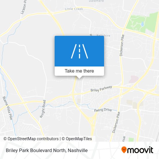 Briley Park Boulevard North map
