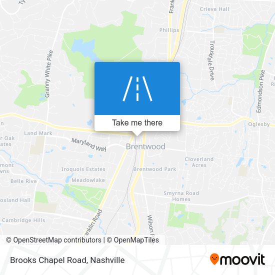 Brooks Chapel Road map