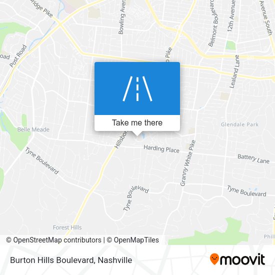 Burton Hills Boulevard map