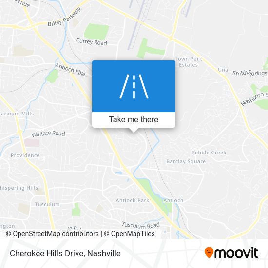 Cherokee Hills Drive map