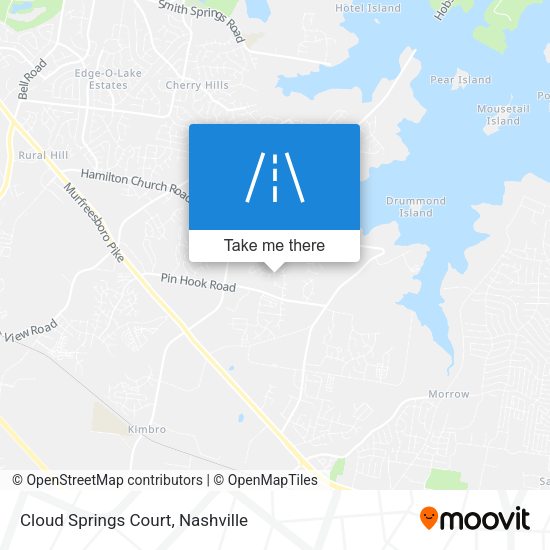 Mapa de Cloud Springs Court
