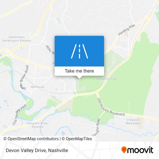 Devon Valley Drive map