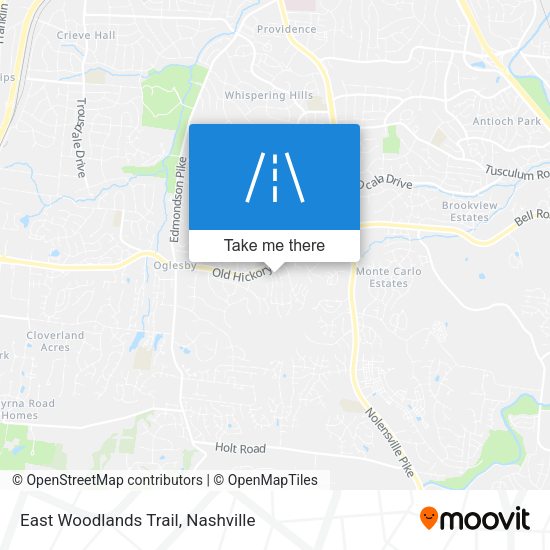 East Woodlands Trail map