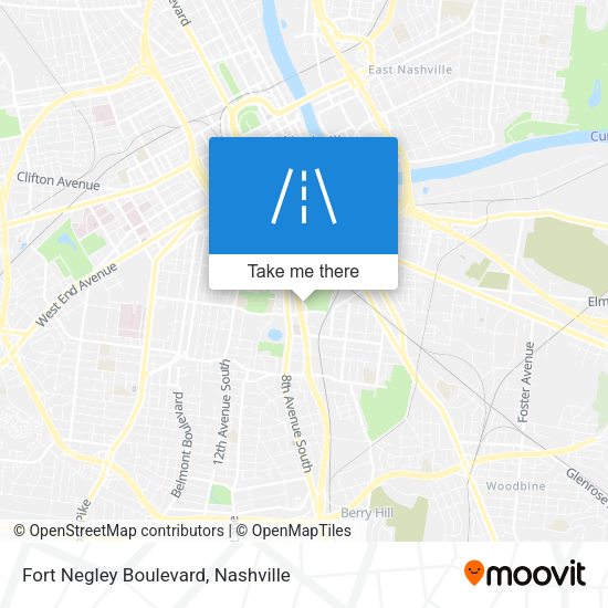 Fort Negley Boulevard map