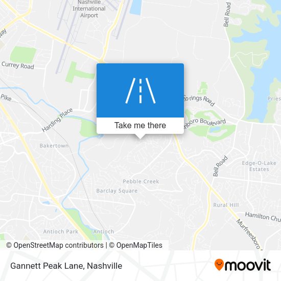 Gannett Peak Lane map