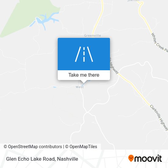Glen Echo Lake Road map