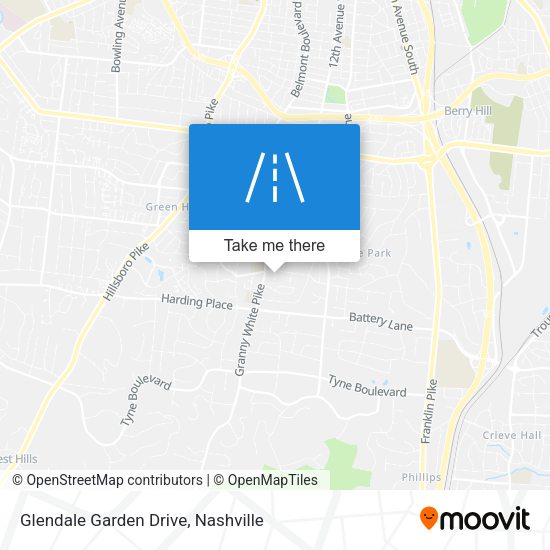 Glendale Garden Drive map