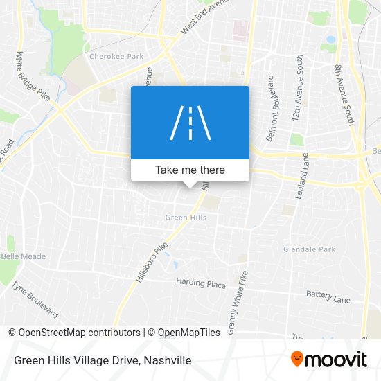 Green Hills Village Drive map