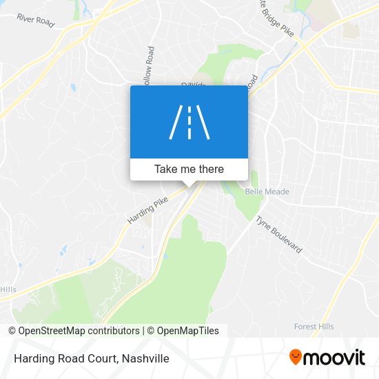 Harding Road Court map