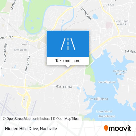 Hidden Hills Drive map