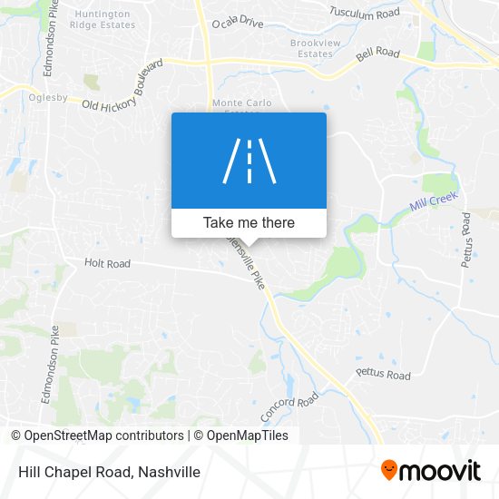 Hill Chapel Road map