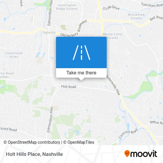 Holt Hills Place map