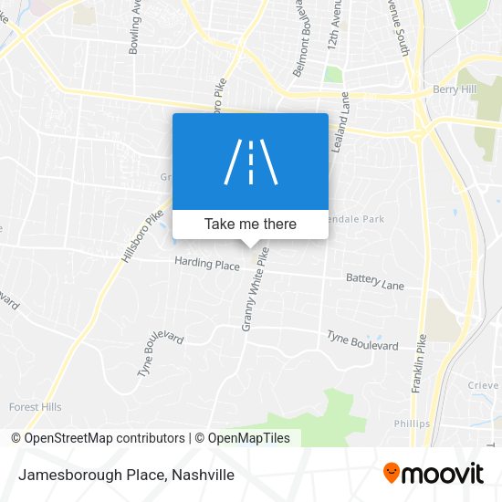 Jamesborough Place map