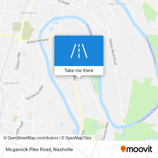 Mcgavock Pike Road map