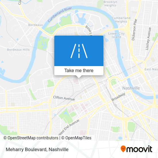 Meharry Boulevard map