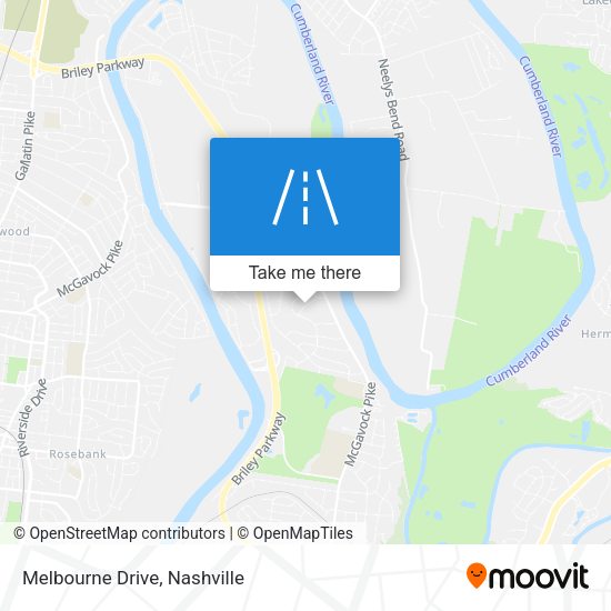 Melbourne Drive map