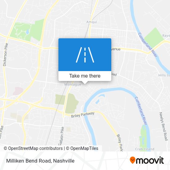 Milliken Bend Road map