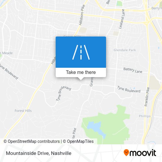 Mountainside Drive map