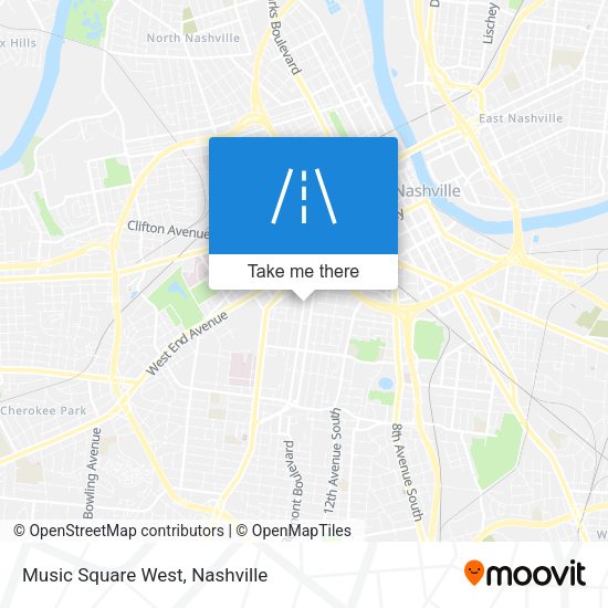 Mapa de Music Square West