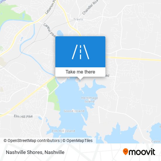 Mapa de Nashville Shores