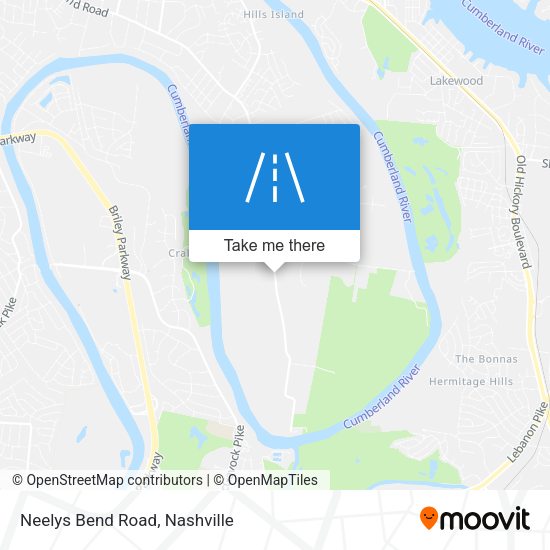 Neelys Bend Road map