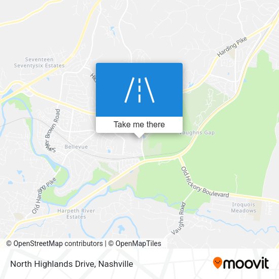 North Highlands Drive map