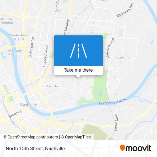 North 15th Street map
