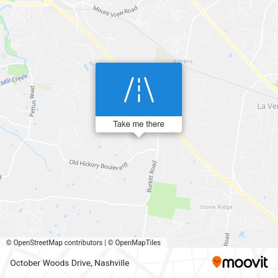 October Woods Drive map