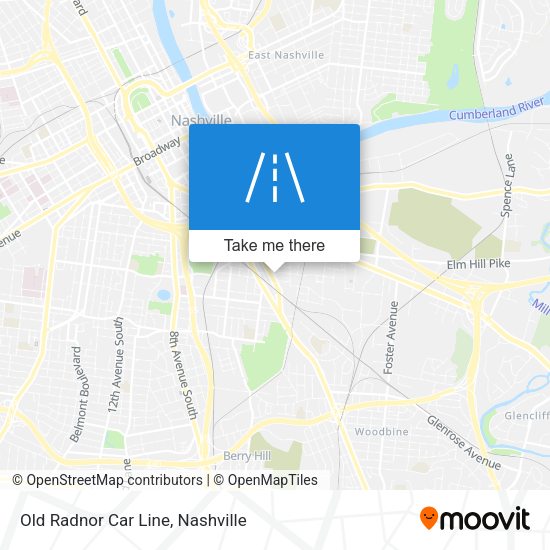 Old Radnor Car Line map