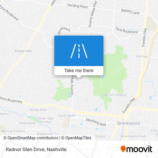 Mapa de Radnor Glen Drive