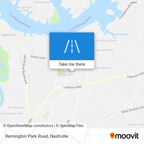Remington Park Road map