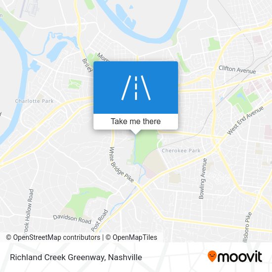 Mapa de Richland Creek Greenway