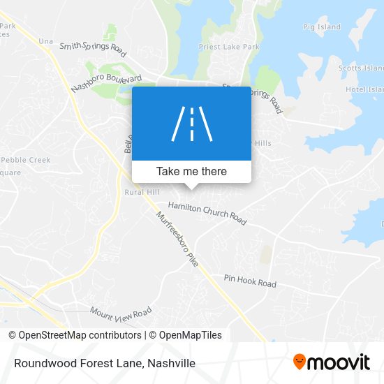 Roundwood Forest Lane map