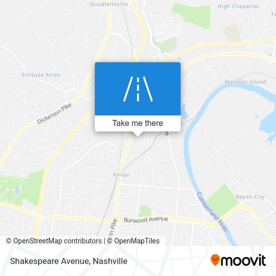 Mapa de Shakespeare Avenue