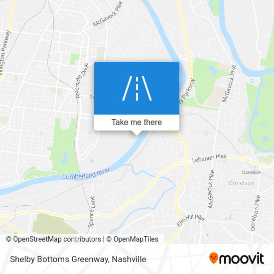 Mapa de Shelby Bottoms Greenway