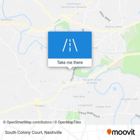 South Colony Court map