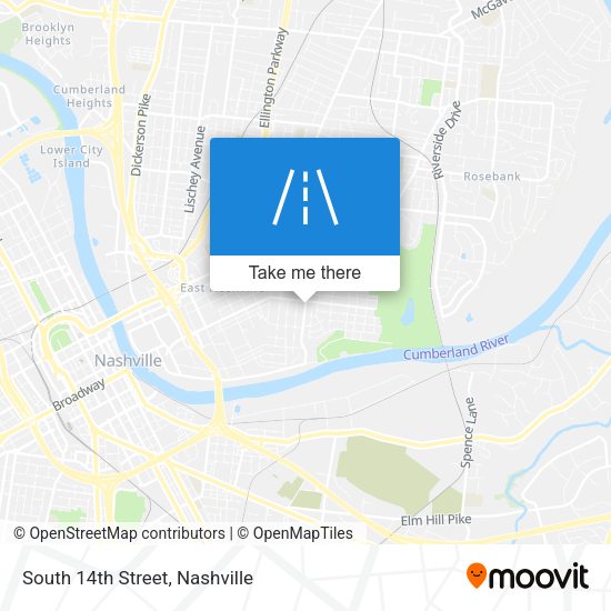 Mapa de South 14th Street