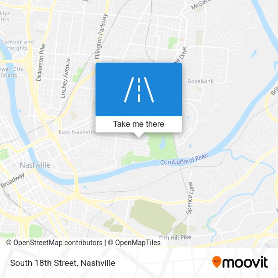 Mapa de South 18th Street