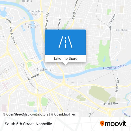 Mapa de South 6th Street