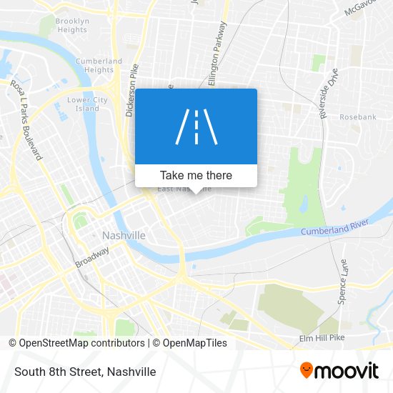 Mapa de South 8th Street