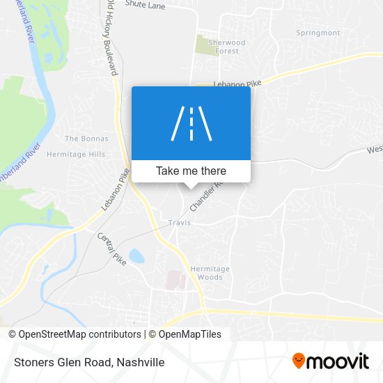 Stoners Glen Road map