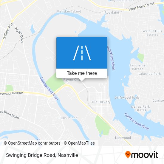 Swinging Bridge Road map