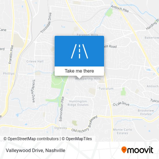 Mapa de Valleywood Drive