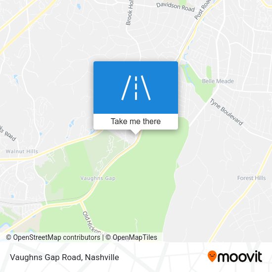 Vaughns Gap Road map