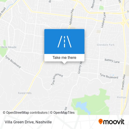 Villa Green Drive map